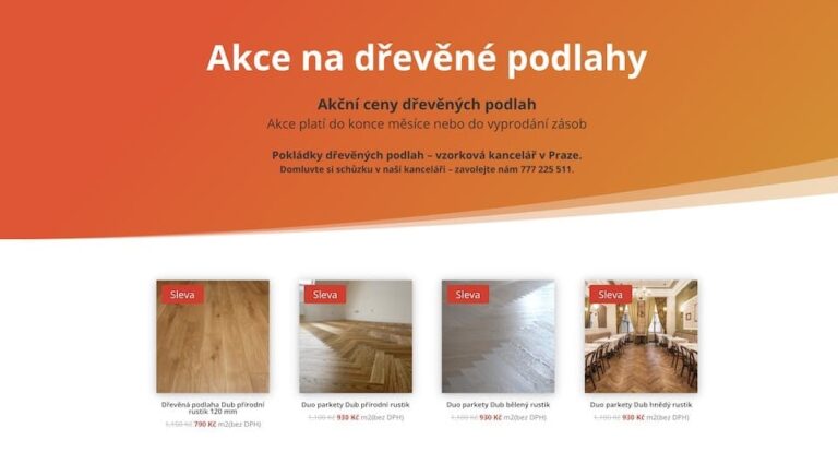 Akce na dřevěné podlahy