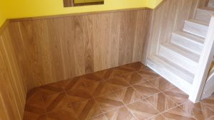 Renovace schodiště, výměna zábradlí a obložení stěny dřevěnou podlahou Exclusive floors. www.exclusivefloors.cz. – fotka 12…